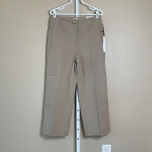Nicole Miller Colette Cropped Hi-Rise Straight Leg Pants